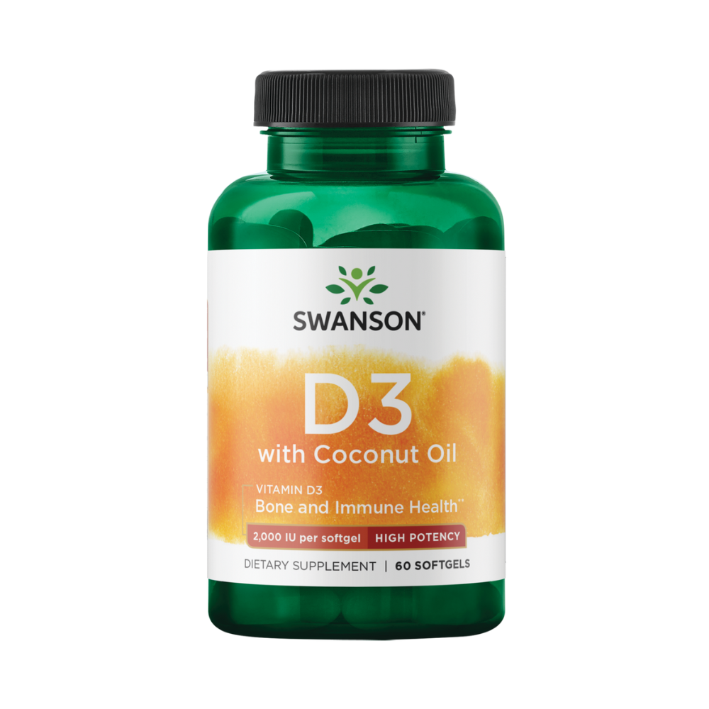 SWANSON D3 + COCONUT OIL 2000UI SOFTGEL A60-1