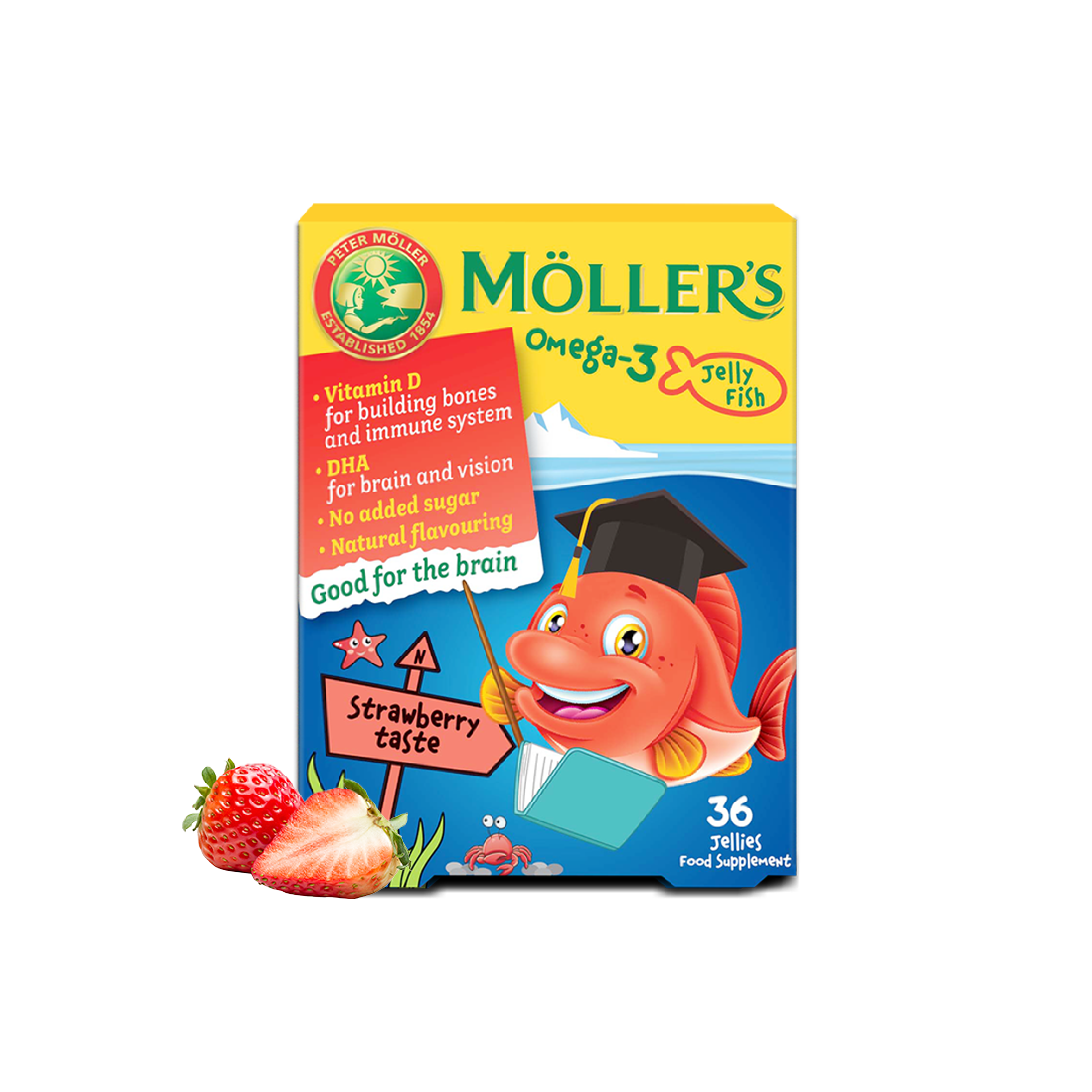 MOLLERS OMEGA-3 CPS FISHES STRAWBERRY A36-1