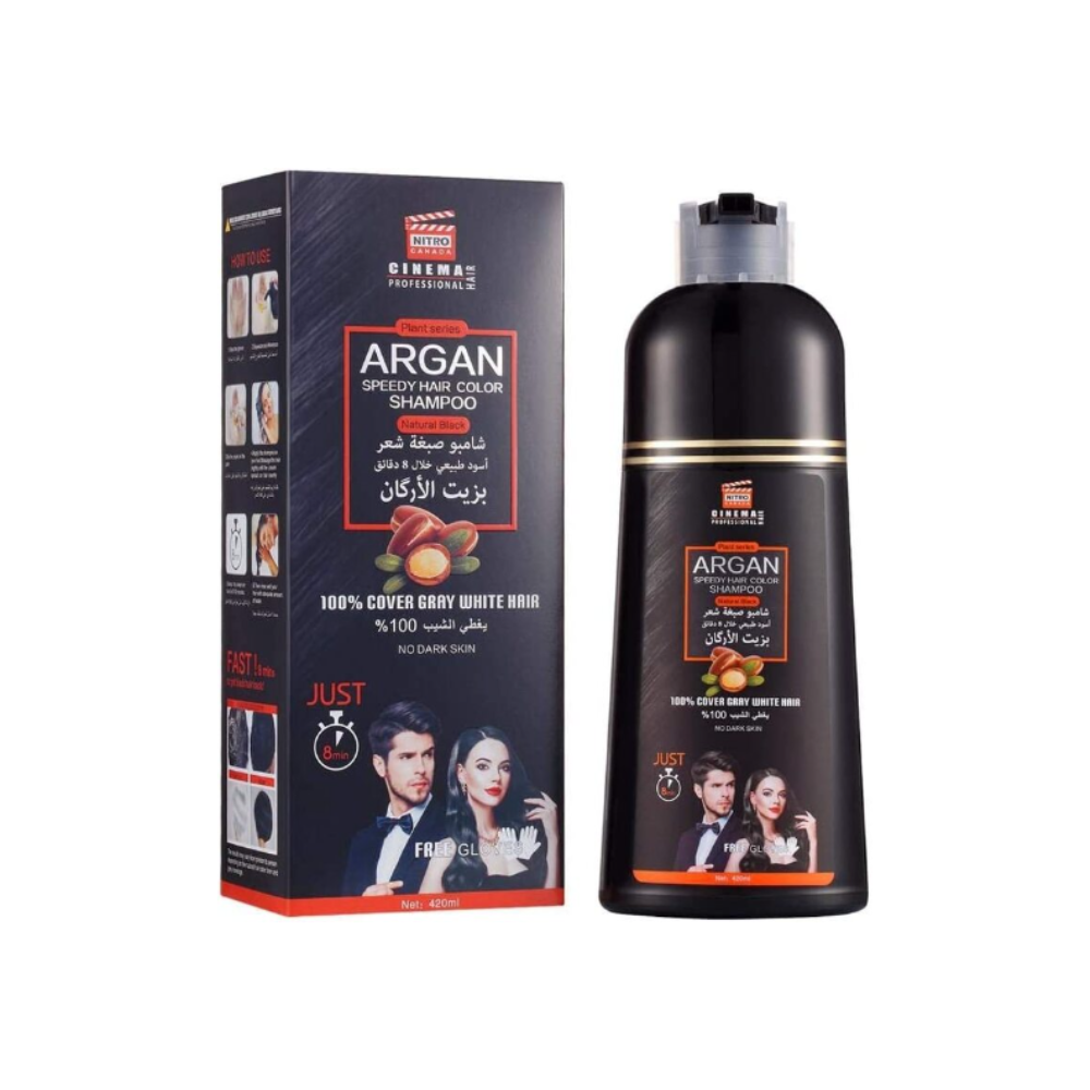 NITRO SPEEDY HAIR COLOR SHAMPOO NATURAL BLACK 420ML-1