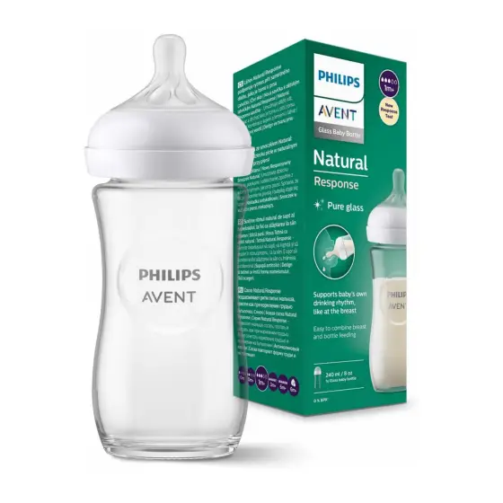 AVENT NATURAL RESPONSE PURE GLASS 240ML 1M+ photo 1